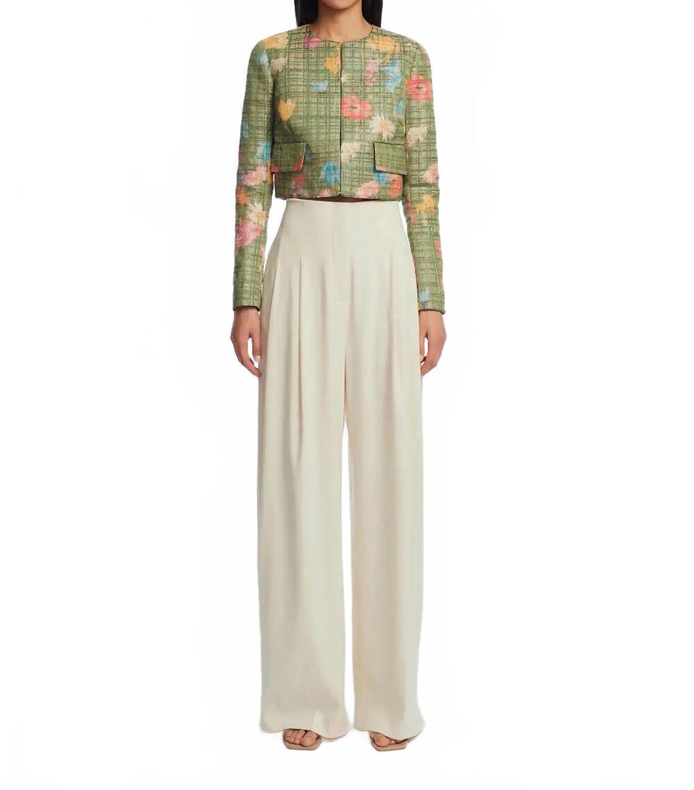 NEW LELA ROSE luxe linen pant in bone